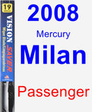 Passenger Wiper Blade for 2008 Mercury Milan - Vision Saver