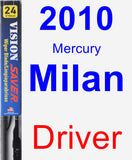 Driver Wiper Blade for 2010 Mercury Milan - Vision Saver