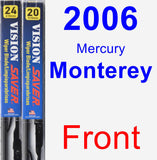 Front Wiper Blade Pack for 2006 Mercury Monterey - Vision Saver