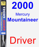 Driver Wiper Blade for 2000 Mercury Mountaineer - Vision Saver