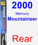 Rear Wiper Blade for 2000 Mercury Mountaineer - Vision Saver