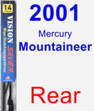 Rear Wiper Blade for 2001 Mercury Mountaineer - Vision Saver