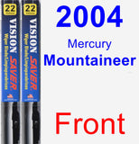 Front Wiper Blade Pack for 2004 Mercury Mountaineer - Vision Saver