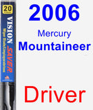 Driver Wiper Blade for 2006 Mercury Mountaineer - Vision Saver