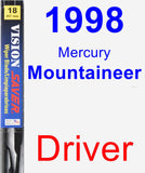 Driver Wiper Blade for 1998 Mercury Mountaineer - Vision Saver