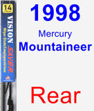 Rear Wiper Blade for 1998 Mercury Mountaineer - Vision Saver