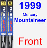 Front Wiper Blade Pack for 1999 Mercury Mountaineer - Vision Saver