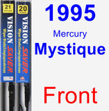 Front Wiper Blade Pack for 1995 Mercury Mystique - Vision Saver