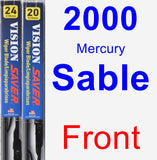 Front Wiper Blade Pack for 2000 Mercury Sable - Vision Saver