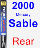 Rear Wiper Blade for 2000 Mercury Sable - Vision Saver