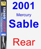 Rear Wiper Blade for 2001 Mercury Sable - Vision Saver