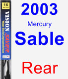 Rear Wiper Blade for 2003 Mercury Sable - Vision Saver