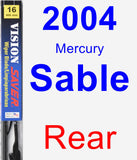 Rear Wiper Blade for 2004 Mercury Sable - Vision Saver