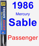 Passenger Wiper Blade for 1986 Mercury Sable - Vision Saver