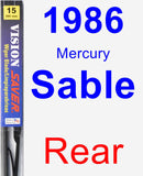 Rear Wiper Blade for 1986 Mercury Sable - Vision Saver