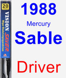 Driver Wiper Blade for 1988 Mercury Sable - Vision Saver