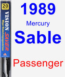 Passenger Wiper Blade for 1989 Mercury Sable - Vision Saver