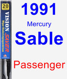 Passenger Wiper Blade for 1991 Mercury Sable - Vision Saver