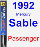 Passenger Wiper Blade for 1992 Mercury Sable - Vision Saver