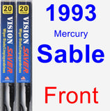 Front Wiper Blade Pack for 1993 Mercury Sable - Vision Saver