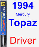 Driver Wiper Blade for 1994 Mercury Topaz - Vision Saver