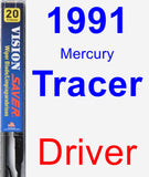 Driver Wiper Blade for 1991 Mercury Tracer - Vision Saver