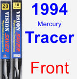 Front Wiper Blade Pack for 1994 Mercury Tracer - Vision Saver