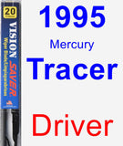 Driver Wiper Blade for 1995 Mercury Tracer - Vision Saver