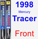 Front Wiper Blade Pack for 1998 Mercury Tracer - Vision Saver