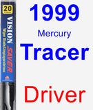 Driver Wiper Blade for 1999 Mercury Tracer - Vision Saver