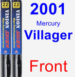 Front Wiper Blade Pack for 2001 Mercury Villager - Vision Saver