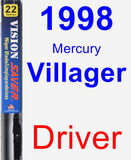 Driver Wiper Blade for 1998 Mercury Villager - Vision Saver