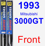 Front Wiper Blade Pack for 1993 Mitsubishi 3000GT - Vision Saver