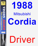 Driver Wiper Blade for 1988 Mitsubishi Cordia - Vision Saver