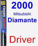 Driver Wiper Blade for 2000 Mitsubishi Diamante - Vision Saver