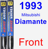 Front Wiper Blade Pack for 1993 Mitsubishi Diamante - Vision Saver