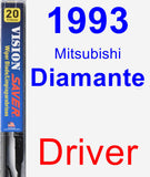 Driver Wiper Blade for 1993 Mitsubishi Diamante - Vision Saver