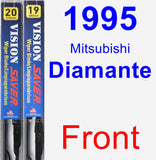 Front Wiper Blade Pack for 1995 Mitsubishi Diamante - Vision Saver