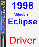 Driver Wiper Blade for 1998 Mitsubishi Eclipse - Vision Saver