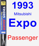 Passenger Wiper Blade for 1993 Mitsubishi Expo - Vision Saver