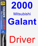 Driver Wiper Blade for 2000 Mitsubishi Galant - Vision Saver