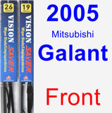 Front Wiper Blade Pack for 2005 Mitsubishi Galant - Vision Saver