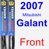 Front Wiper Blade Pack for 2007 Mitsubishi Galant - Vision Saver