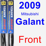 Front Wiper Blade Pack for 2009 Mitsubishi Galant - Vision Saver