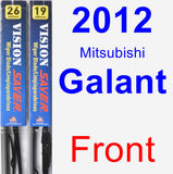 Front Wiper Blade Pack for 2012 Mitsubishi Galant - Vision Saver