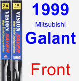 Front Wiper Blade Pack for 1999 Mitsubishi Galant - Vision Saver