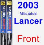 Front Wiper Blade Pack for 2003 Mitsubishi Lancer - Vision Saver