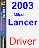 Driver Wiper Blade for 2003 Mitsubishi Lancer - Vision Saver