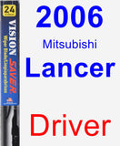 Driver Wiper Blade for 2006 Mitsubishi Lancer - Vision Saver