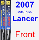 Front Wiper Blade Pack for 2007 Mitsubishi Lancer - Vision Saver